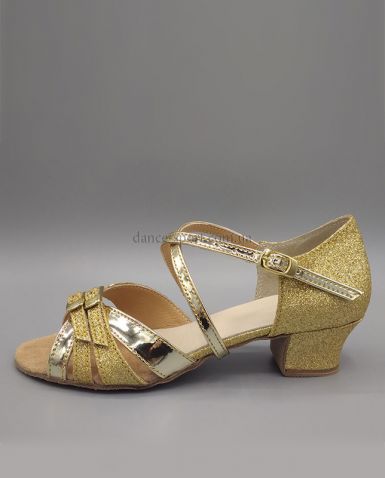 Туфлі дитячі Естела, парча із золотом