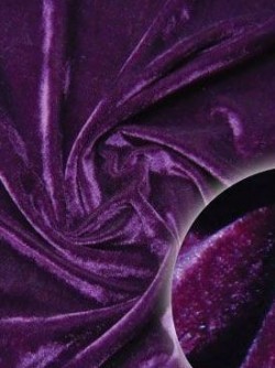 Стрейч-велюр темно фиолетовый